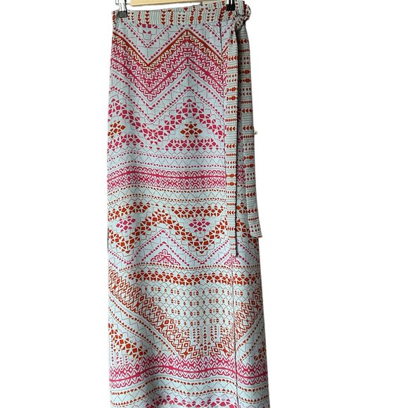 BCBG MaxAzria Aviva Printed Maxi Wrap Skirt Size XXS - Picture 3 of 5